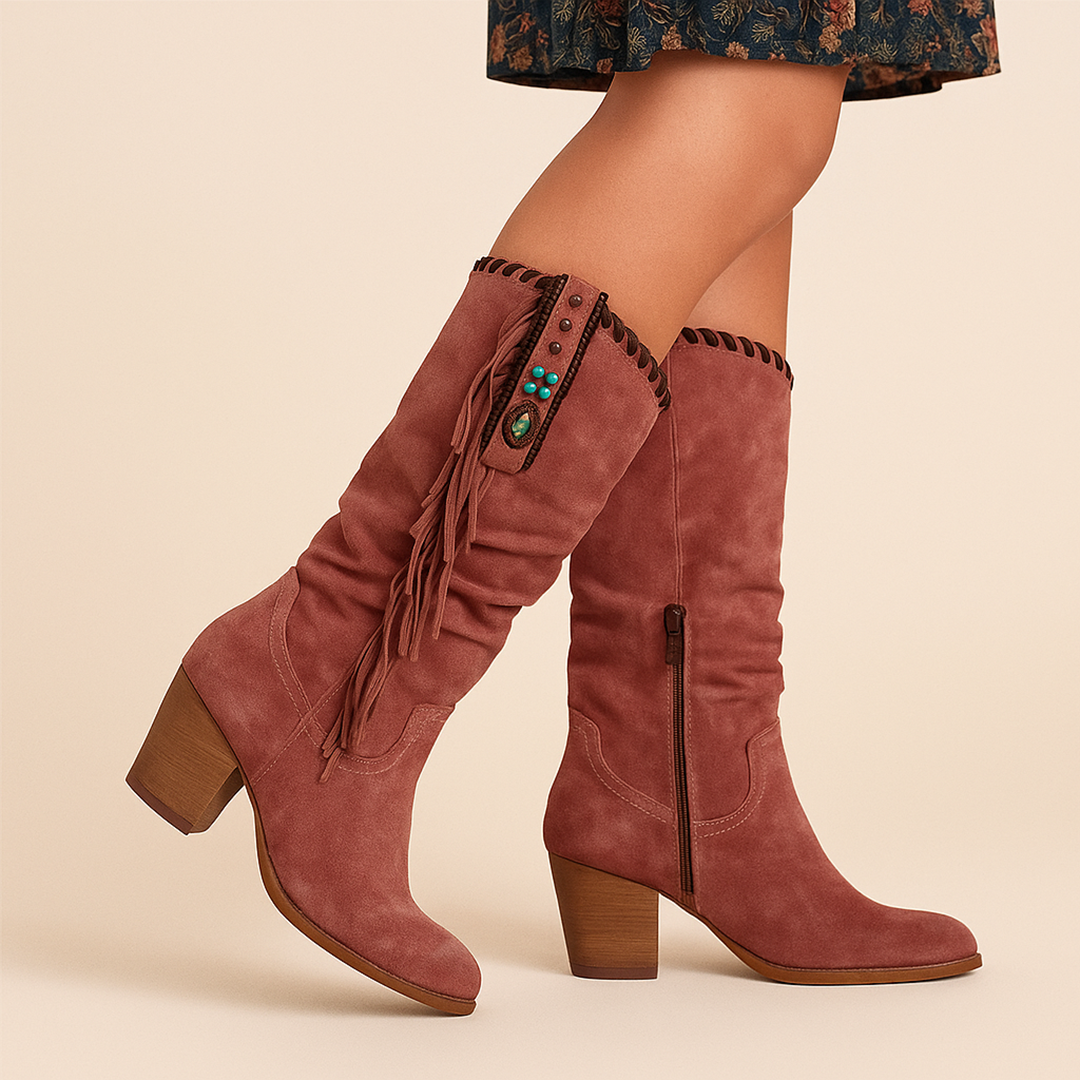 Bottes femme mi-mollet | Bottes à talon bloc style moderne