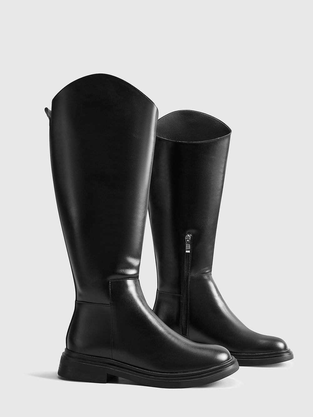 Bottes hautes pour femmes | Bout rond et talon bloc 1