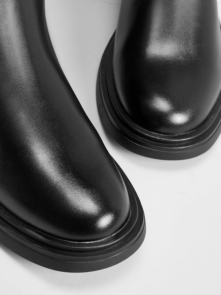 Bottes hautes pour femmes | Bout rond et talon bloc 7
