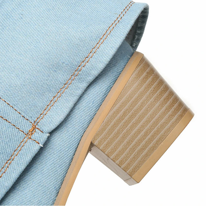 Bottes hautes pour femmes | Tige en denim 7
