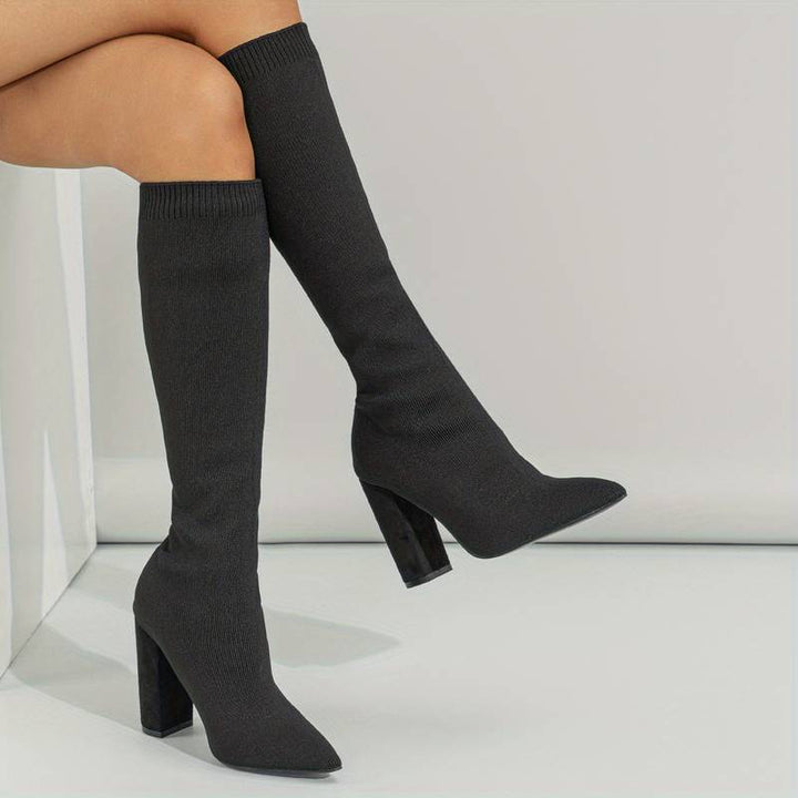 Bottines femme talon bloc hauteur cheville élégantes