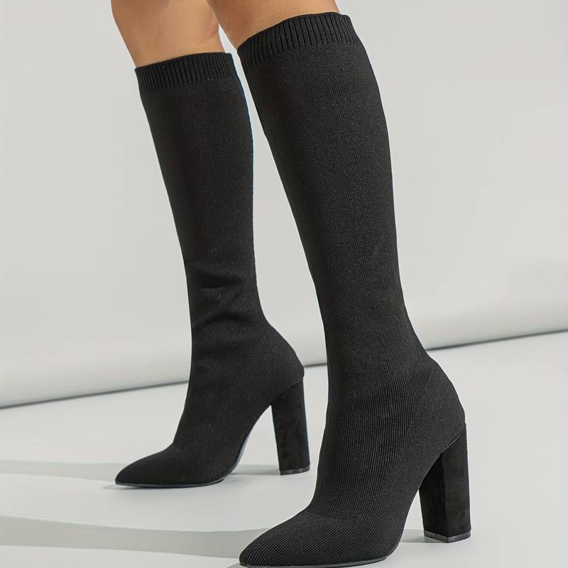 Bottines femme talon bloc hauteur cheville élégantes