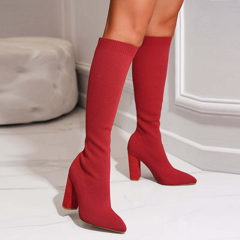 Bottines femme talon bloc hauteur cheville élégantes