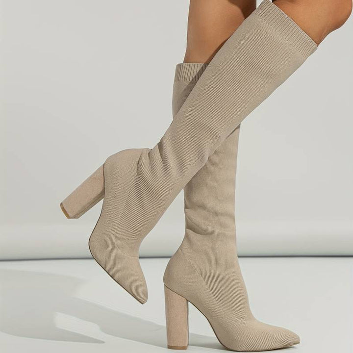 Bottines femme talon bloc hauteur cheville élégantes