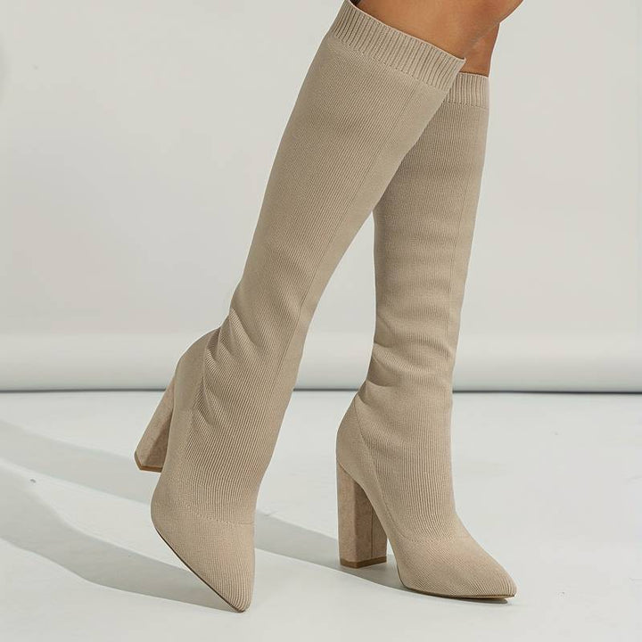 Bottines femme talon bloc hauteur cheville élégantes