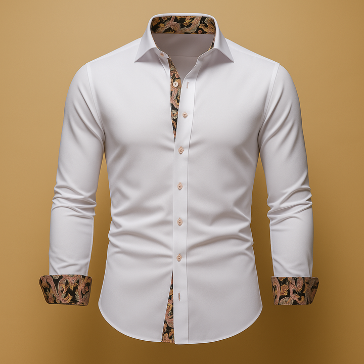 Chemise pour homme | Haut classique à manches longues ajusté