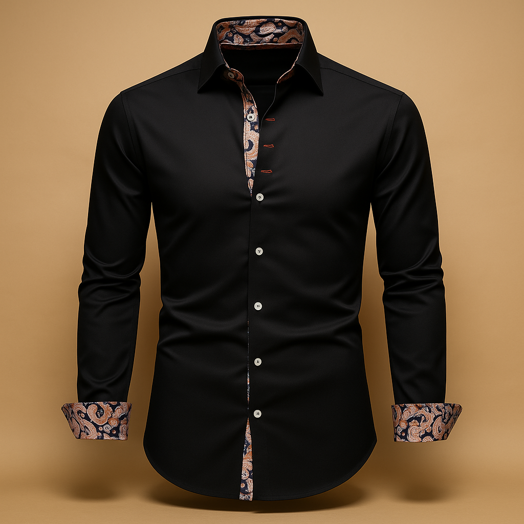 Chemise pour homme | Haut classique à manches longues ajusté