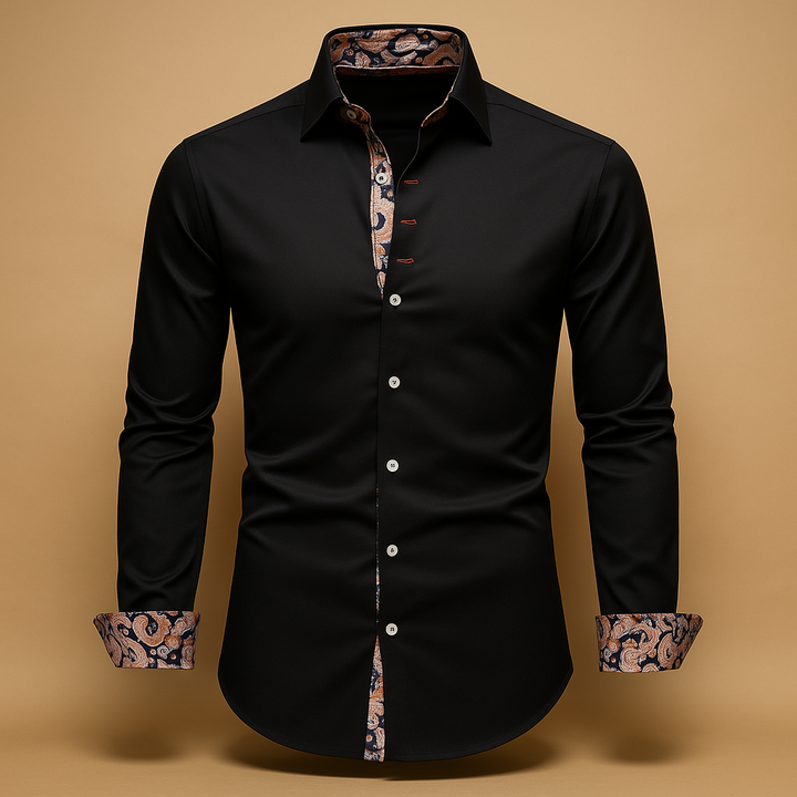 Chemise pour homme | Haut classique à manches longues ajusté