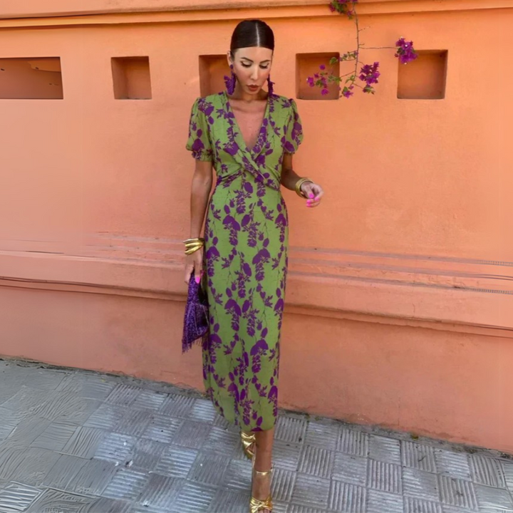 Danielle™ | Bloemige Midi-jurk