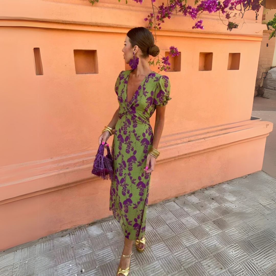 Danielle™ | Bloemige Midi-jurk