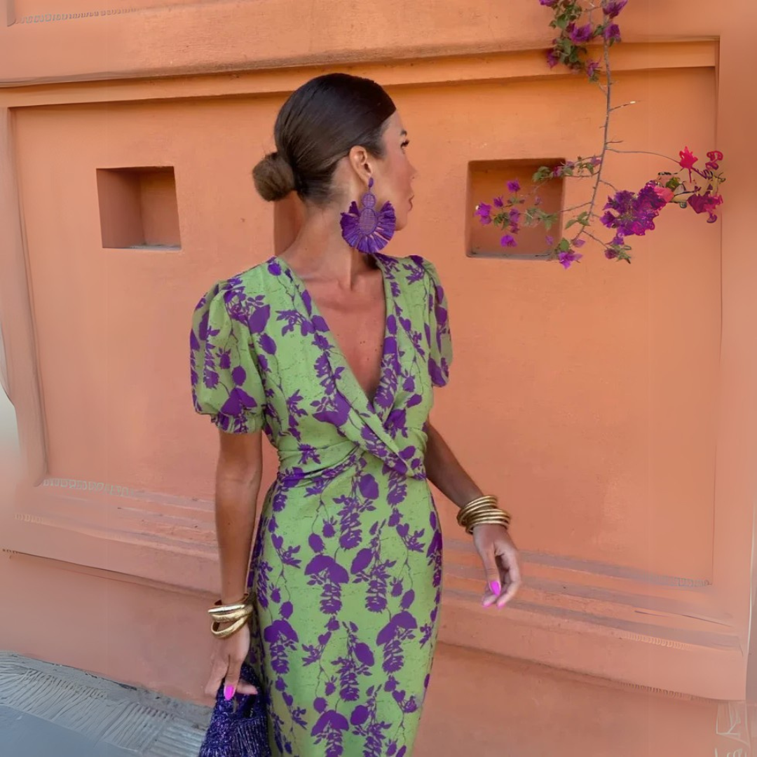 Danielle™ | Bloemige Midi-jurk