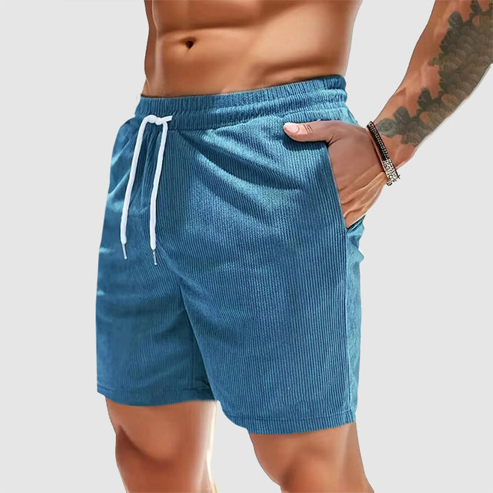 Caleb - Short décontracté en velours côtelé à taille élastique pour homme 1