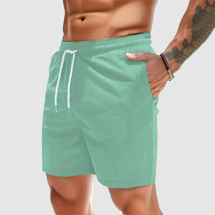 Caleb - Short décontracté en velours côtelé à taille élastique pour homme 2