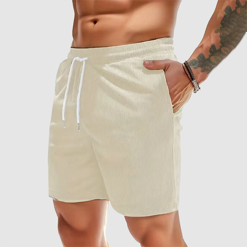 Caleb - Short décontracté en velours côtelé à taille élastique pour homme 4