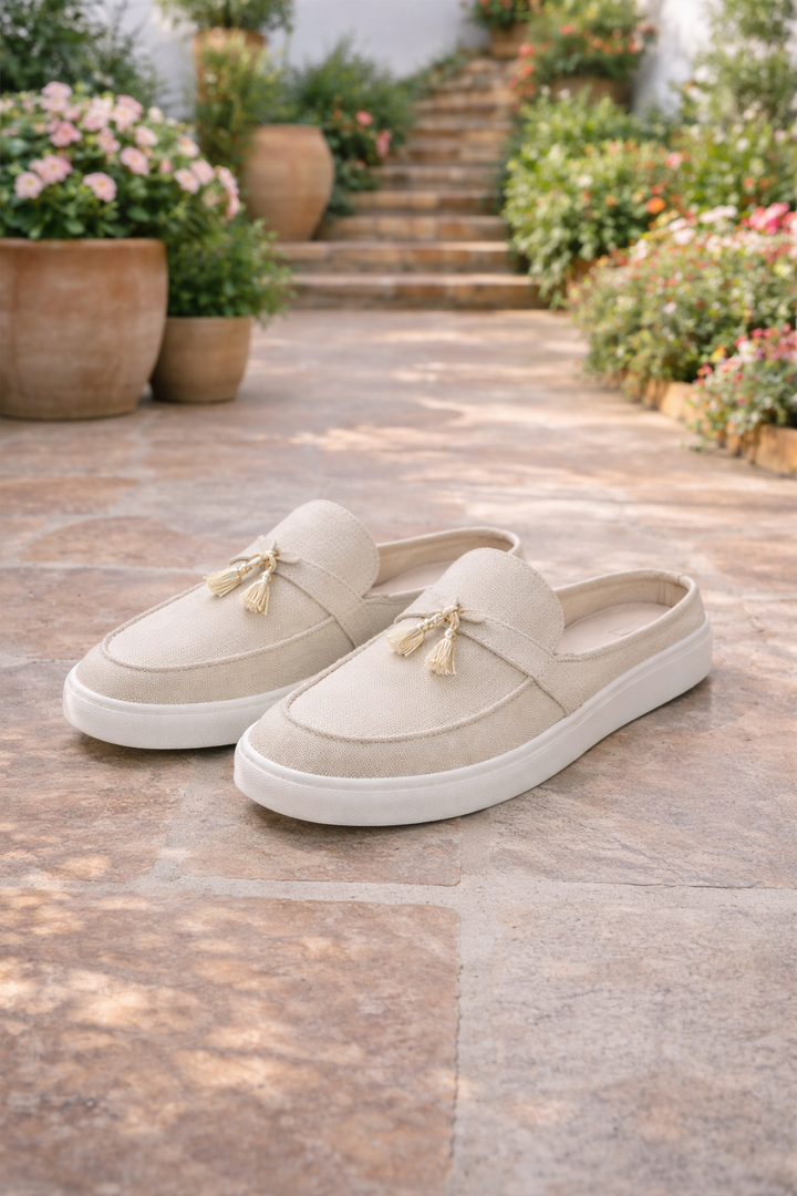 Camille - Mocassins Confort Femme Mules Légères avec Pompon et Semelle Souple 2