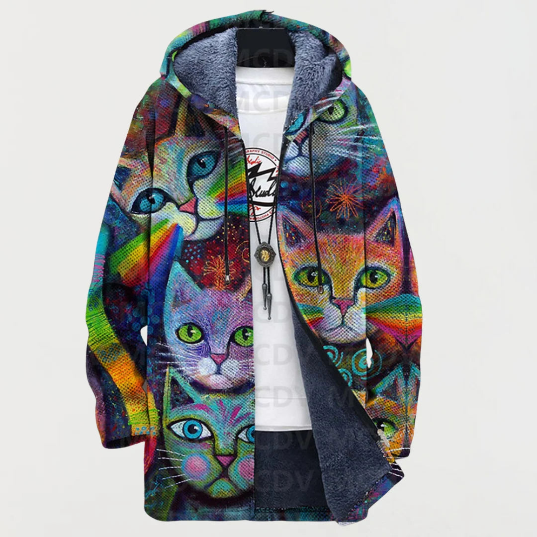 Cardigan avec Chat Arc-en-Ciel 0