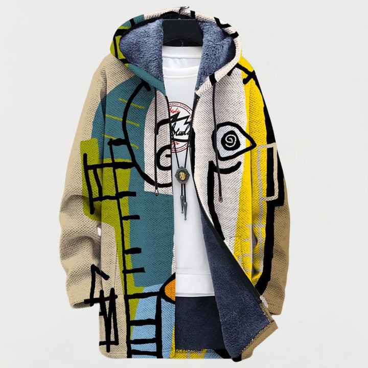 Cardigan avec Motif Abstrait 0