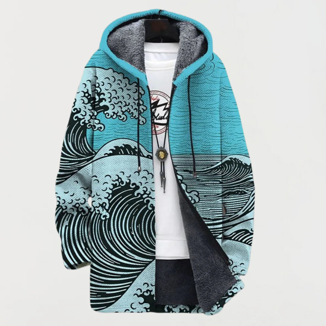 Cardigan avec Motif Vague 0