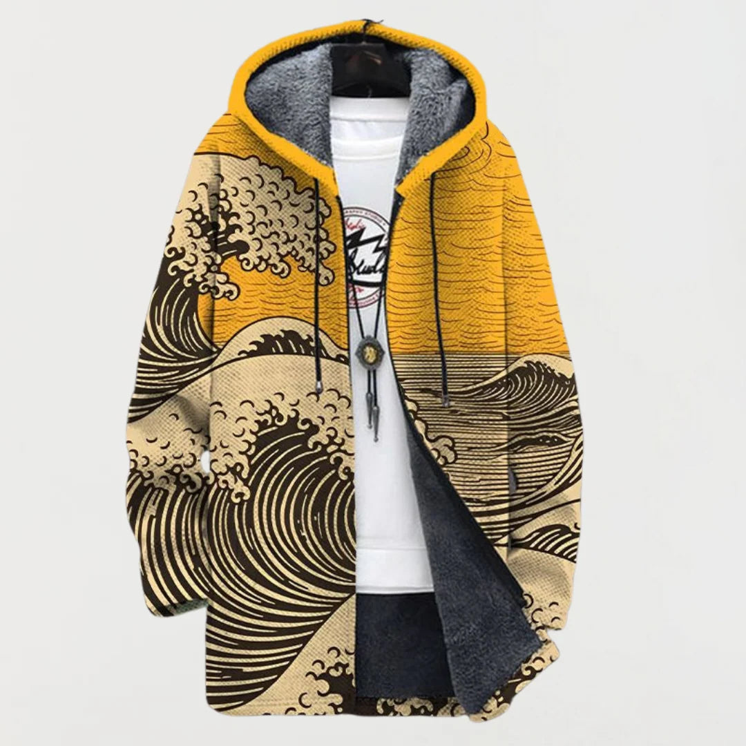 Cardigan avec Motif Vague 1