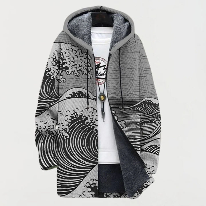 Cardigan avec Motif Vague 3