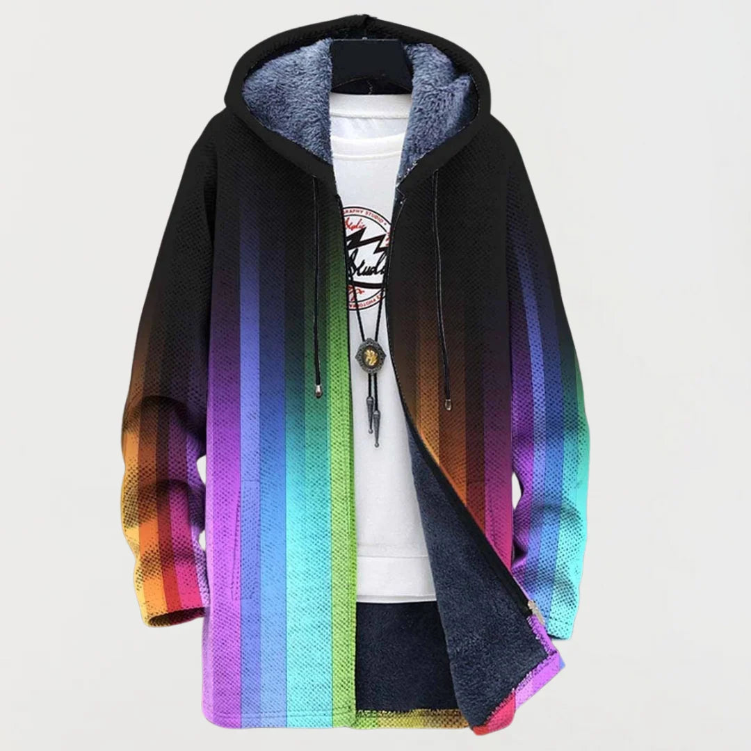 Cardigan avec motif rayé arc-en-ciel 0