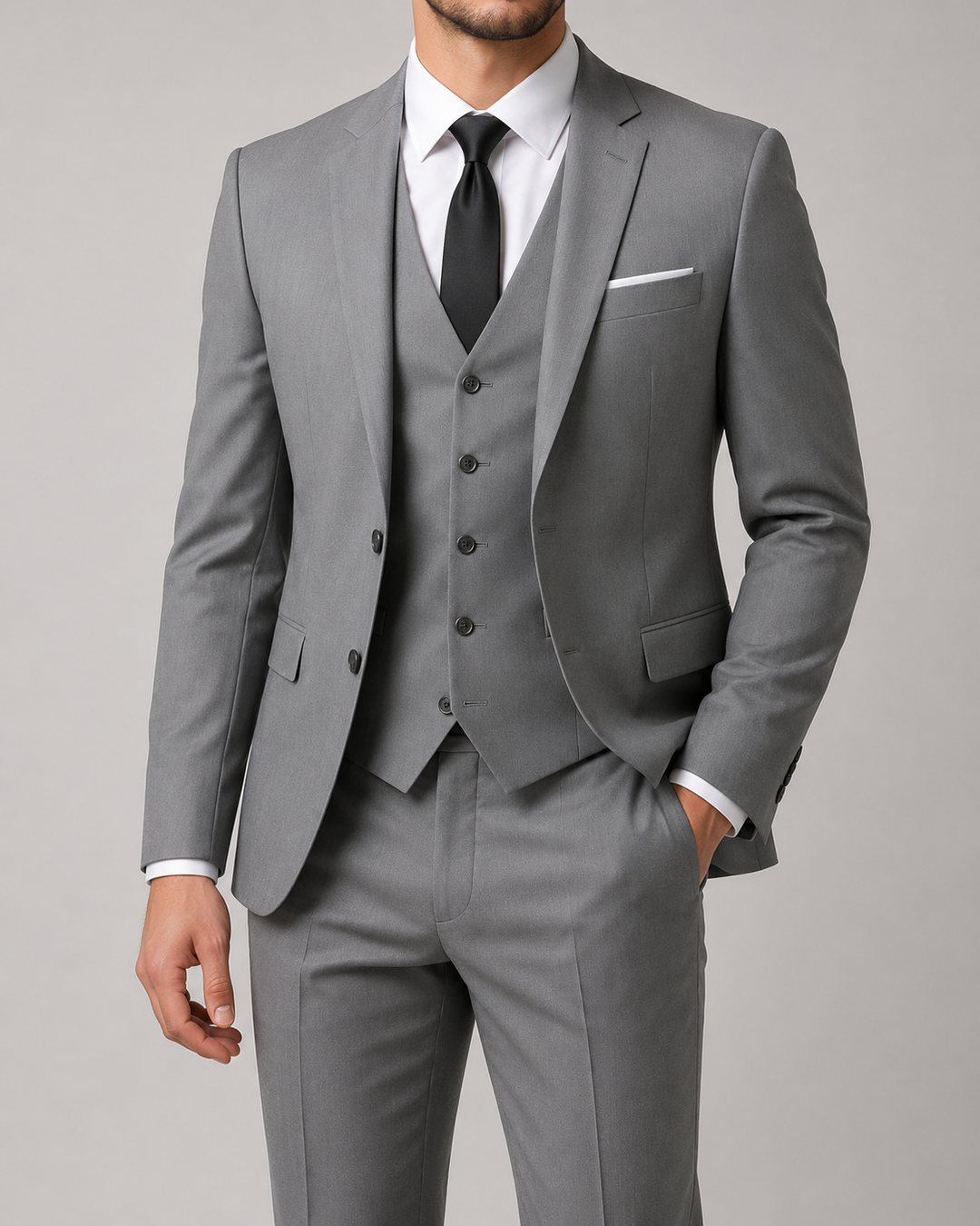 Costume de cérémonie 3 pièces pour hommes | Veste gilet et pantalon