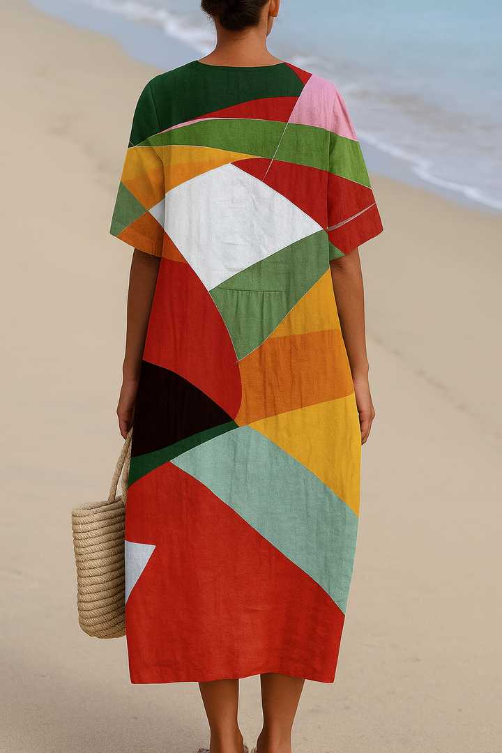 Solène II | Robe patchwork multicolore