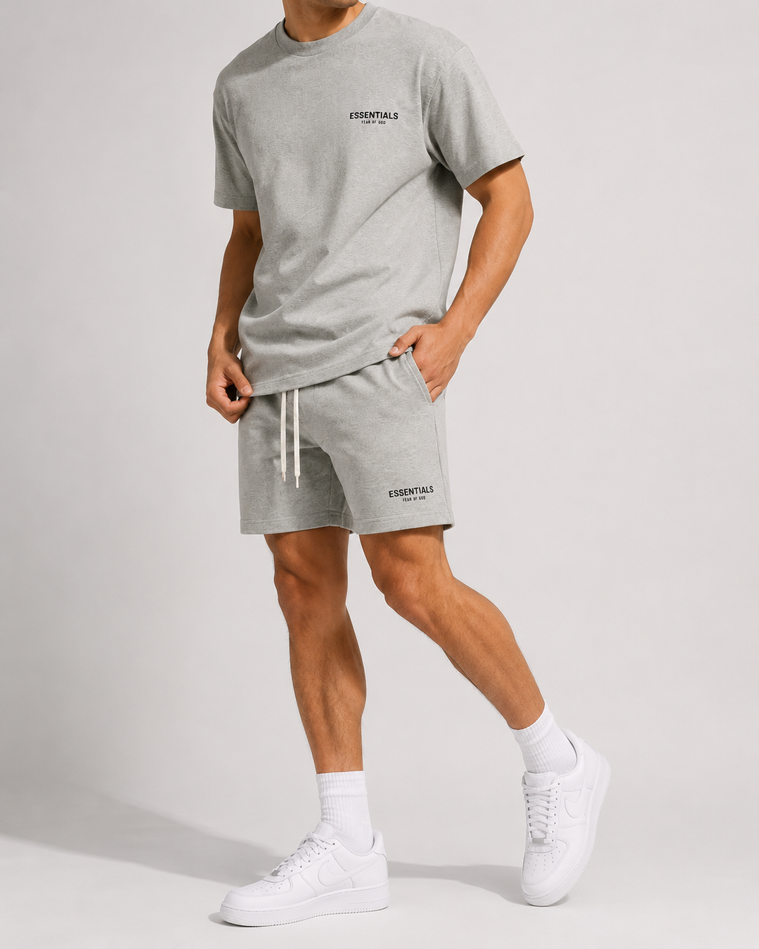 Ensemble T-shirt et short assortis pour hommes | Tenue deux pièces