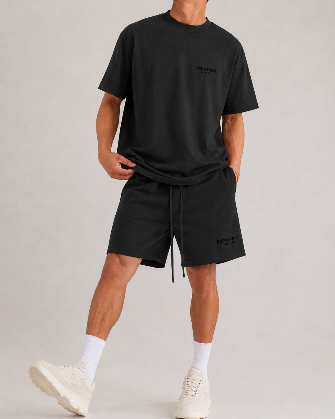 Ensemble T-shirt et short assortis pour hommes | Tenue deux pièces