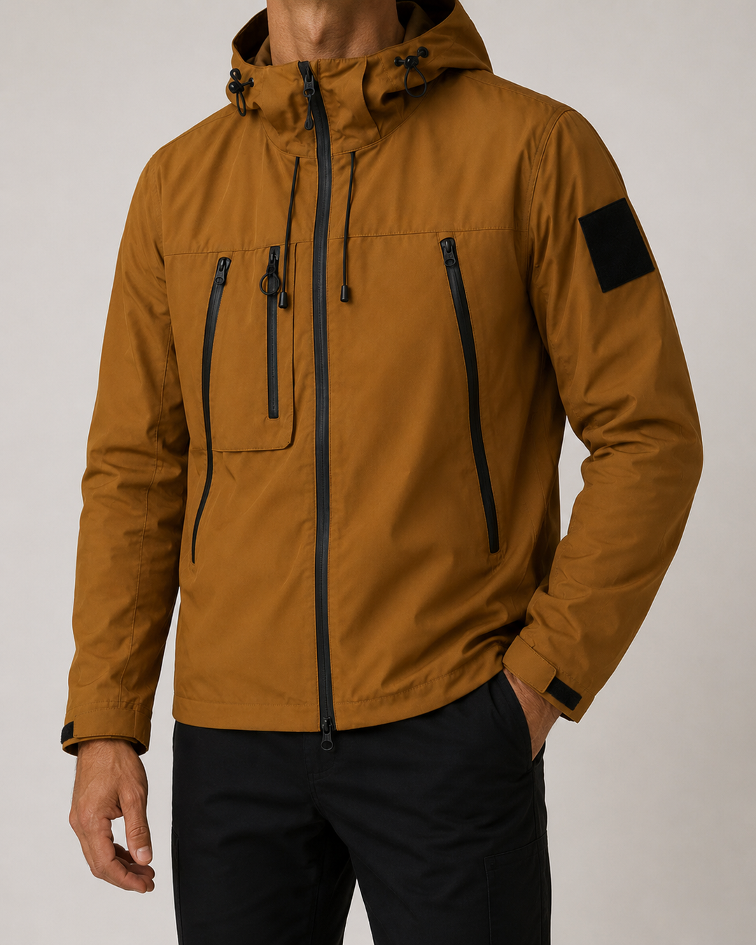 Coupe-Vent Homme Imperméable Léger Capuche Fermeture Zippée – Ovide