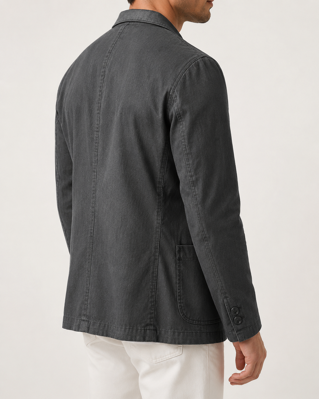 Blazer Homme en Lin Coupe Droite Deux Boutons – Romuald