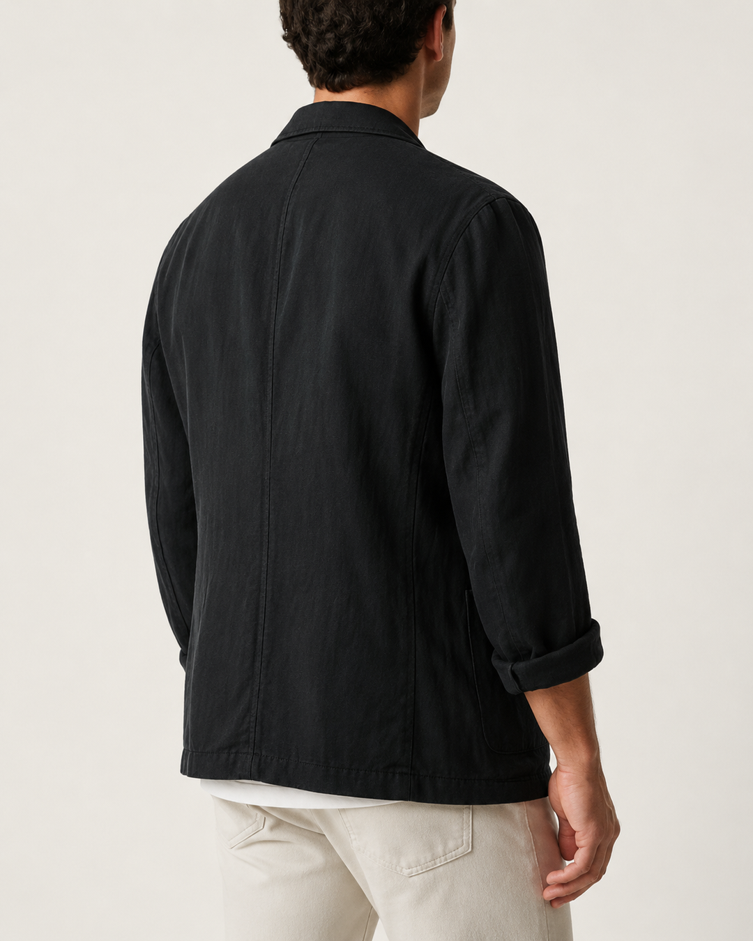 Blazer Homme en Lin Coupe Droite Deux Boutons – Romuald