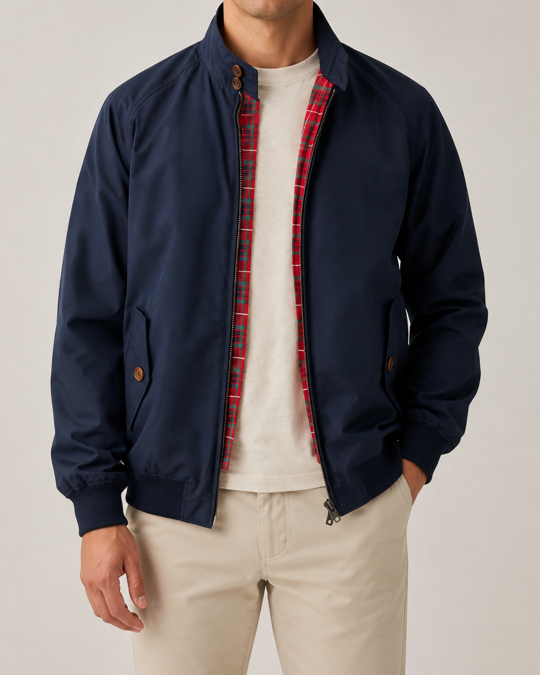Blouson Homme Col Montant Fermeture Zippée Poches Latérales – Prosper