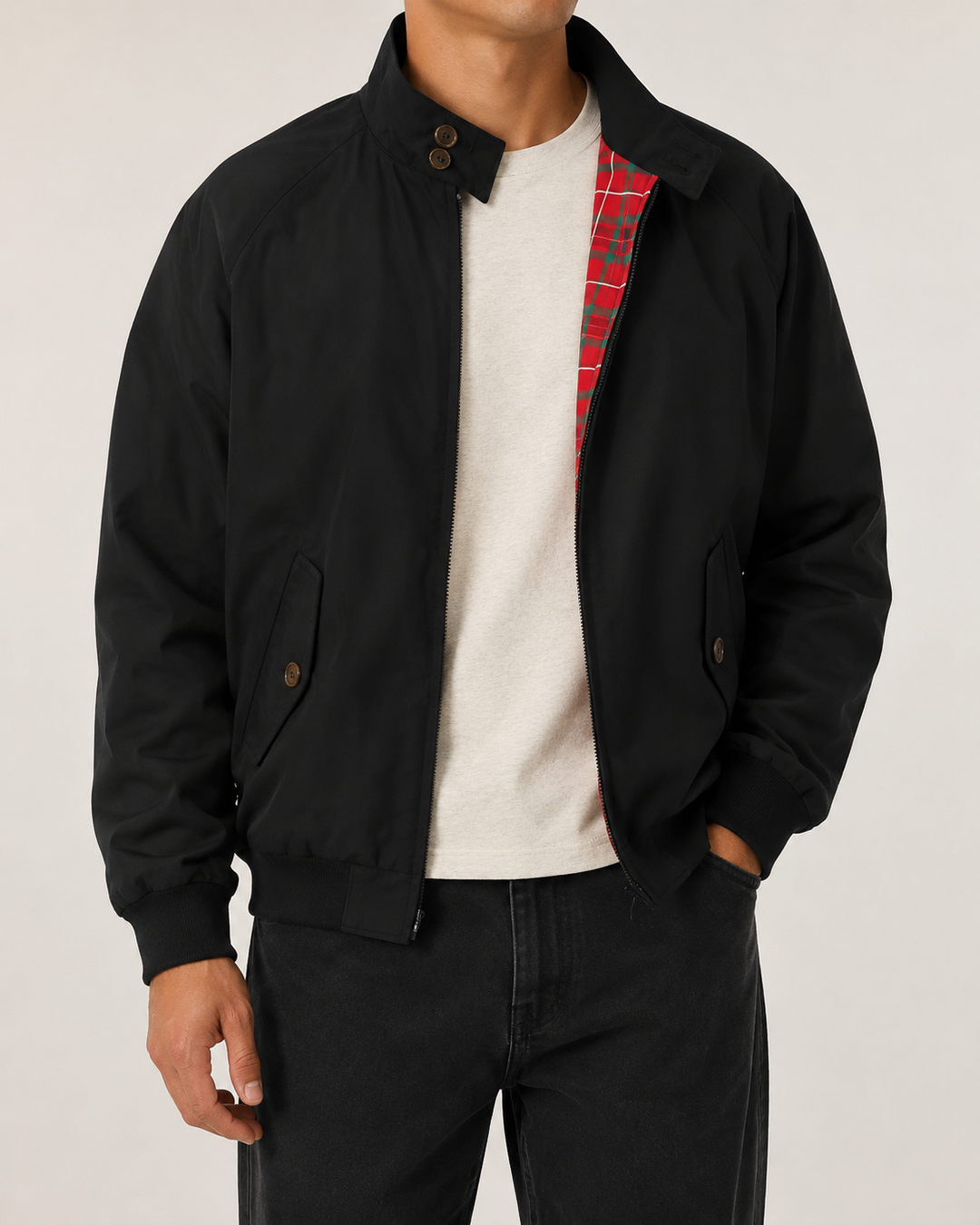 Blouson Homme Col Montant Fermeture Zippée Poches Latérales – Prosper