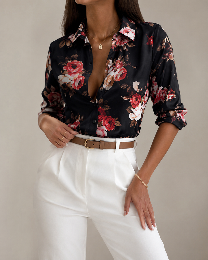 Chemise élégante imprimée pour femme