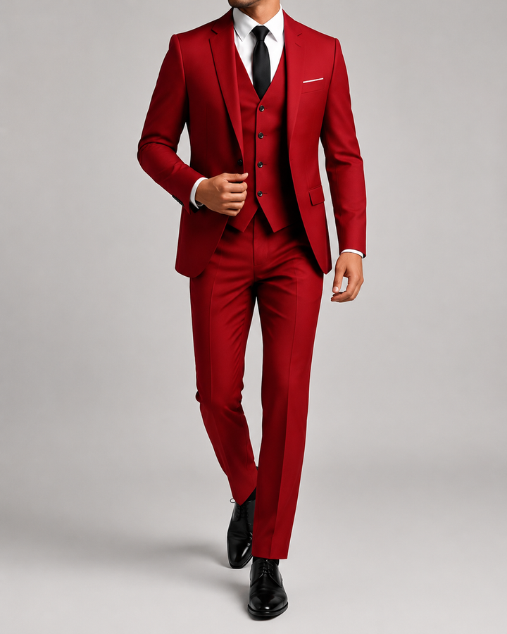 Costume homme trois pièces gris coupe ajustée cérémonie élégant