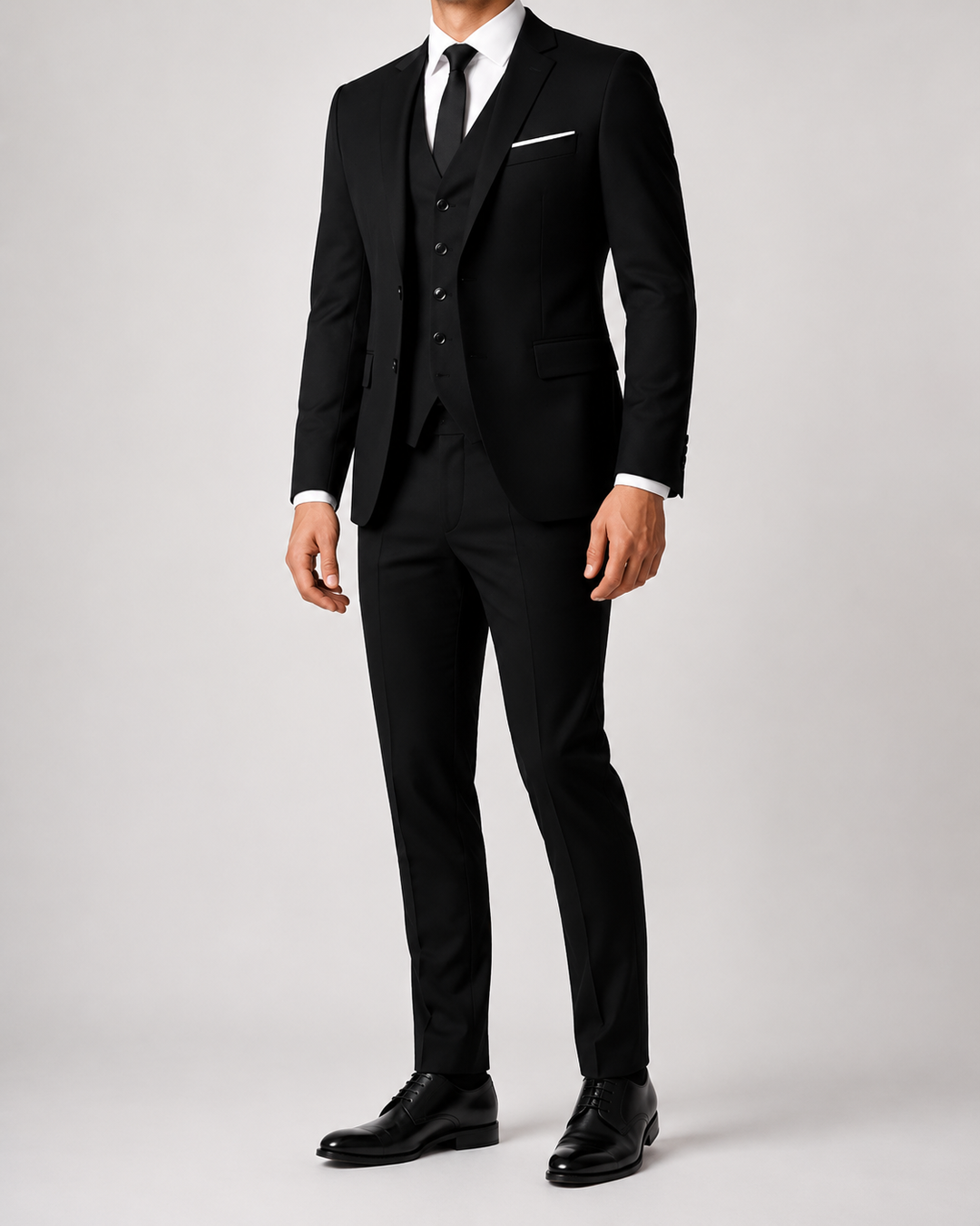 Costume homme trois pièces gris coupe ajustée cérémonie élégant