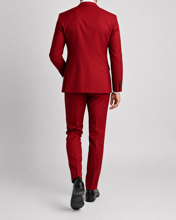 Costume homme trois pièces gris coupe ajustée cérémonie élégant