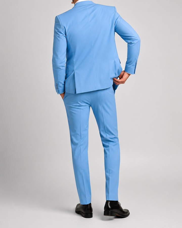 Costume homme trois pièces gris coupe ajustée cérémonie élégant