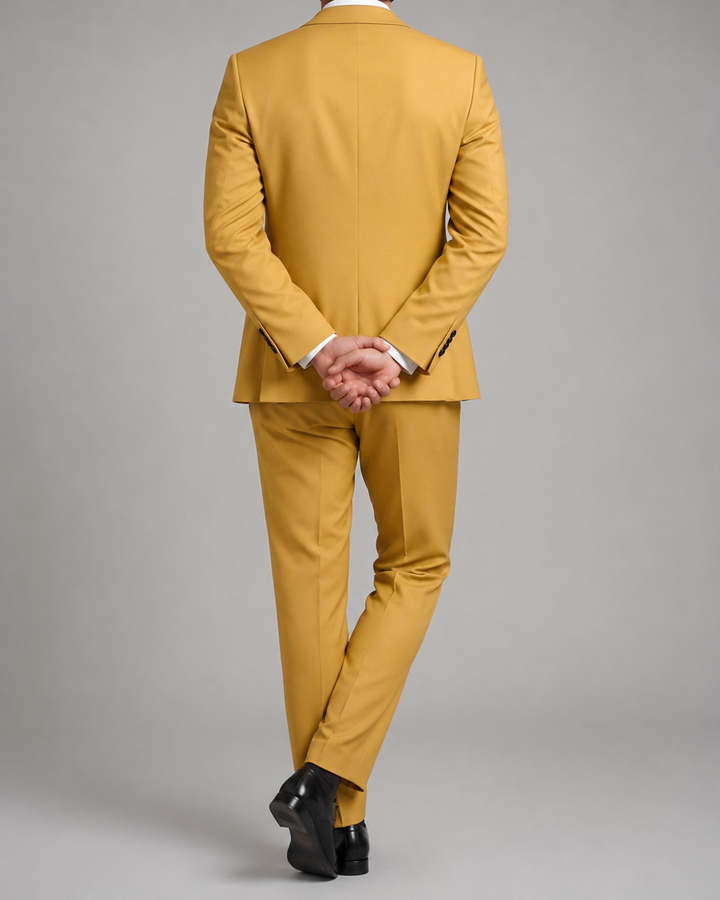 Costume homme trois pièces gris coupe ajustée cérémonie élégant