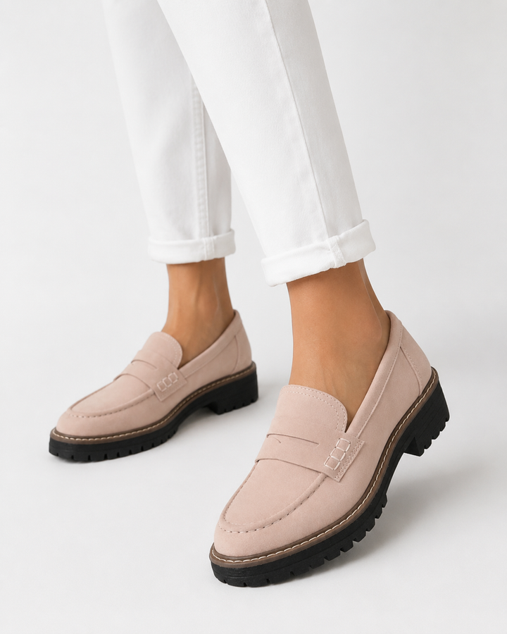 Mocassins femme orthopédiques élégants confort cuir à enfiler