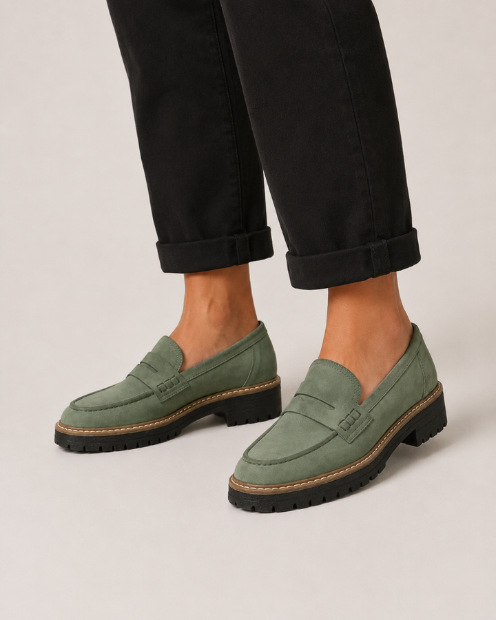 Mocassins femme orthopédiques élégants confort cuir à enfiler