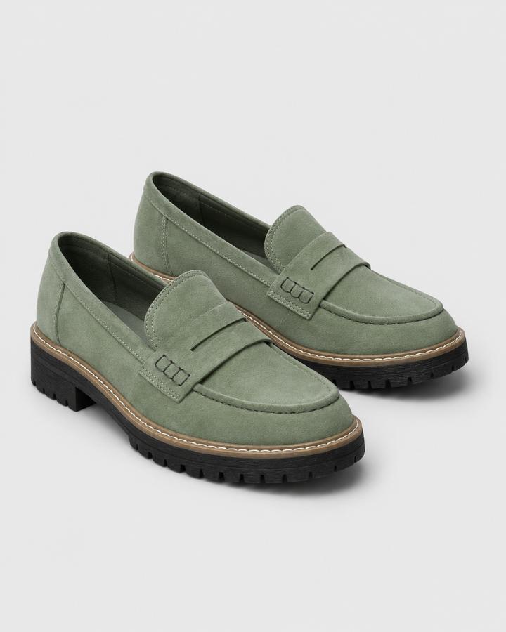 Mocassins femme orthopédiques élégants confort cuir à enfiler