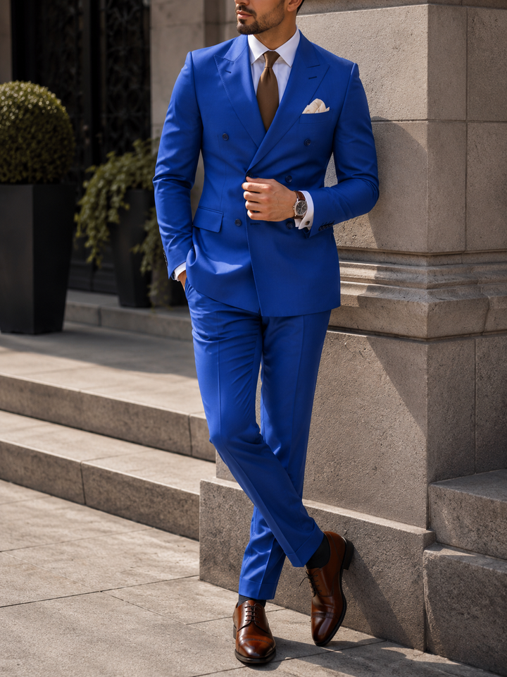 Costume homme mariage croisé deux pièces élégant