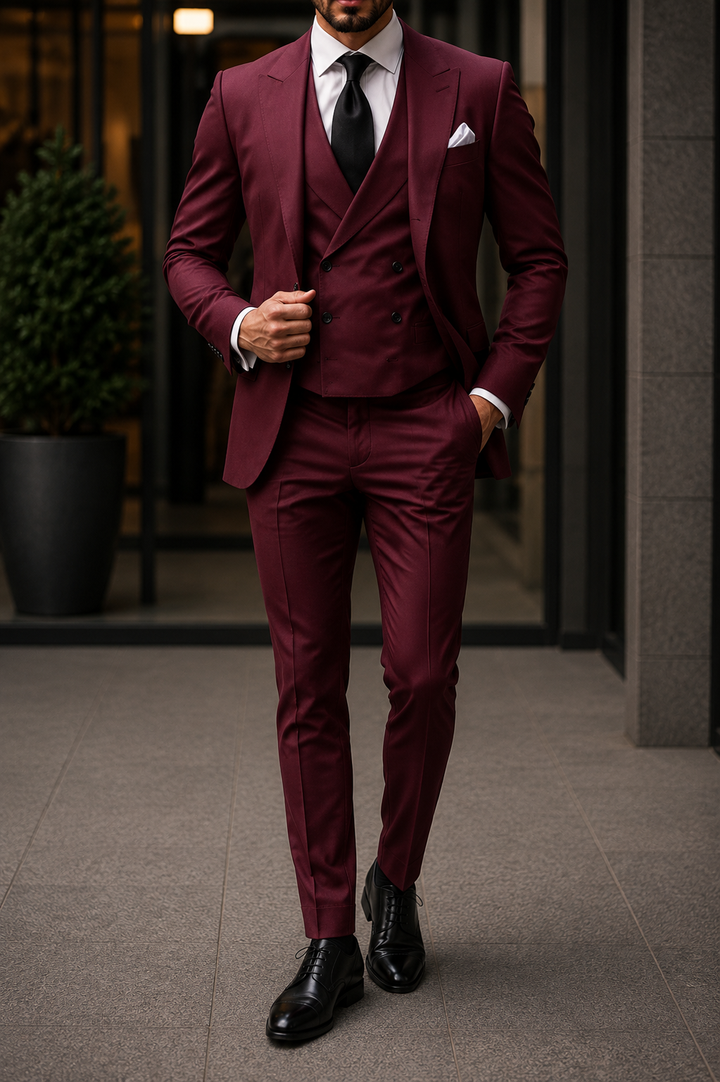 Costume homme trois pièces élégant stylé mariage cérémonie