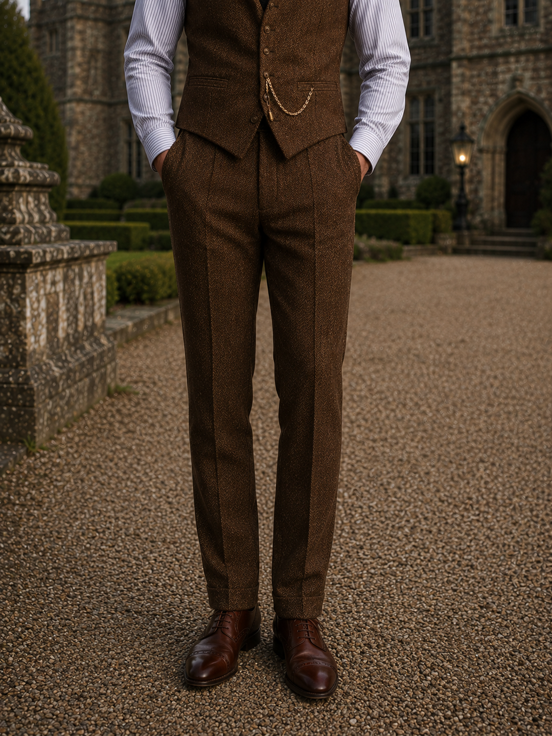 Ensemble homme trois pièces bordeaux coordonné élégant mariage