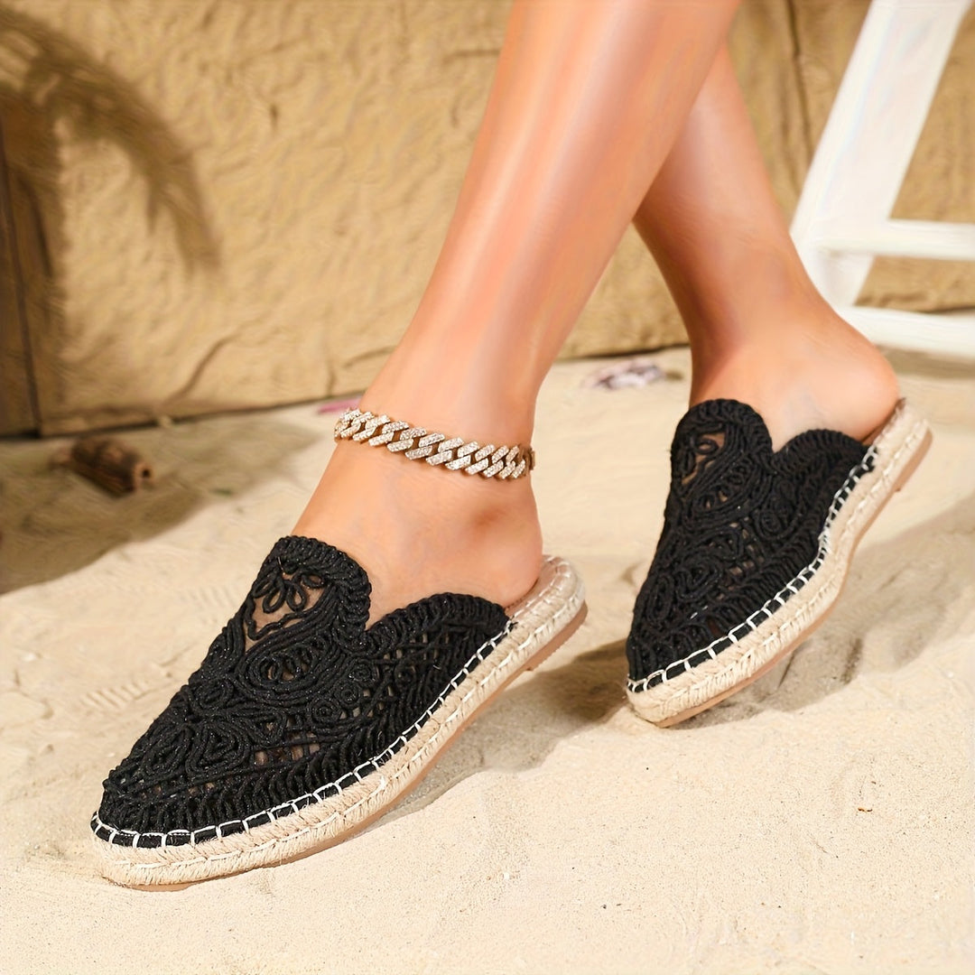 Chaussures Mules Tressées Décontractées pour Femme Style Bohème Été 7