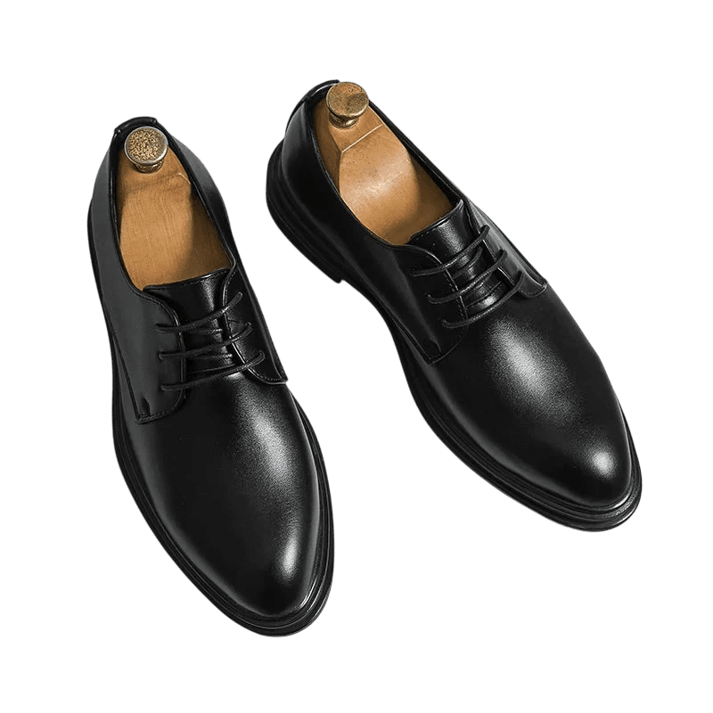 Chaussures habillées pour hommes, derbies à lacets, bout pointu 0
