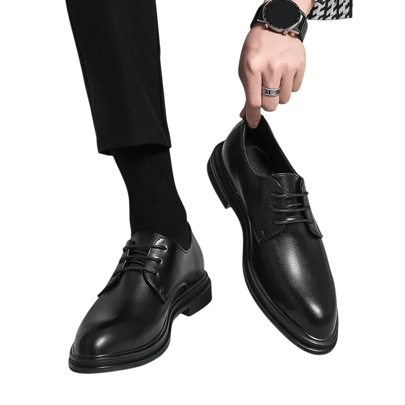 Chaussures habillées pour hommes, derbies à lacets, bout pointu 2
