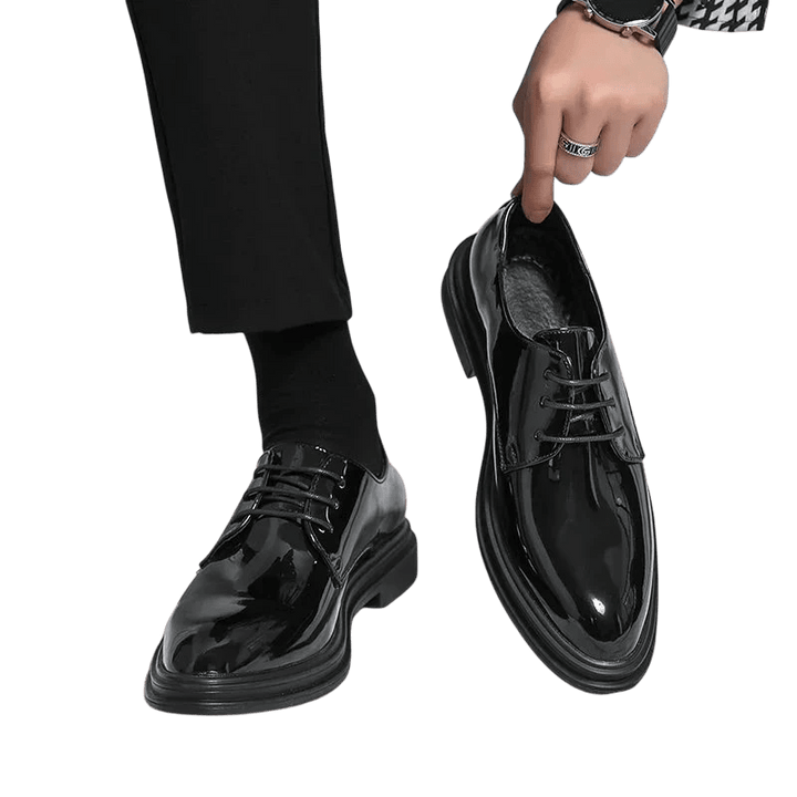 Chaussures habillées pour hommes, derbies à lacets, bout pointu 4